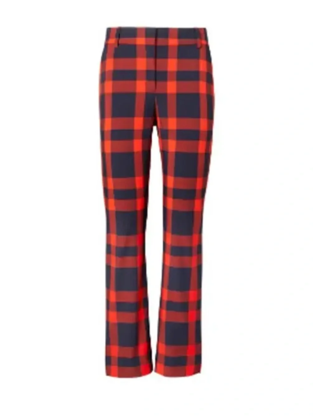 TORY BURCH SPORT Yarn-Dyed Tech Twill Golf Pants Red Black Stretch SZ 4
